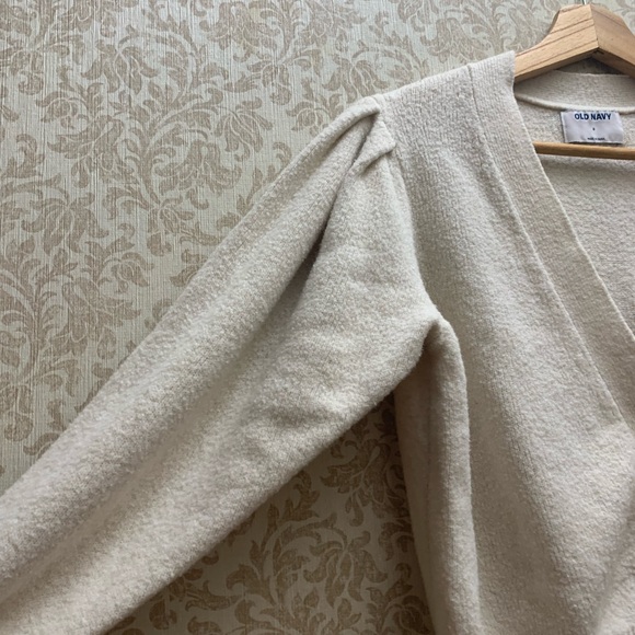 Old Navy Cream Button Down Crew Neck Sweater - Picture 3 of 5